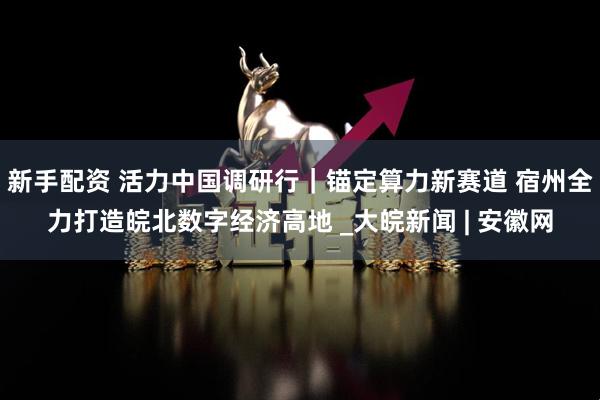 新手配资 活力中国调研行｜锚定算力新赛道 宿州全力打造皖北数字经济高地 _大皖新闻 | 安徽网